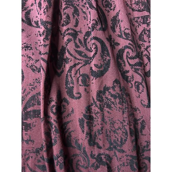 Rabbit Rabbit Rabbit Raised Velvet Dress Maroon Black Whimsygoth Fairy Witchy 8 - Picture 11 of 11